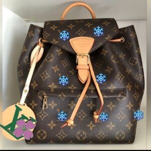 Genuine Vachetta Leather Monogram Backpack